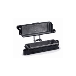 Embase encastrée 24B, Aluminium moulé sous pression, acier inoxydable, IP68/IP69K, Sortie basse